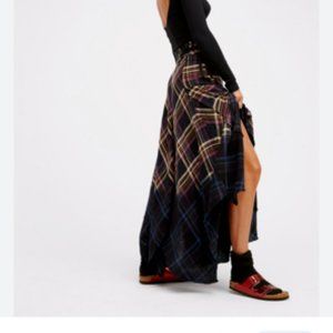 Free People Dipped in Dreams Plaid Maxi size 8